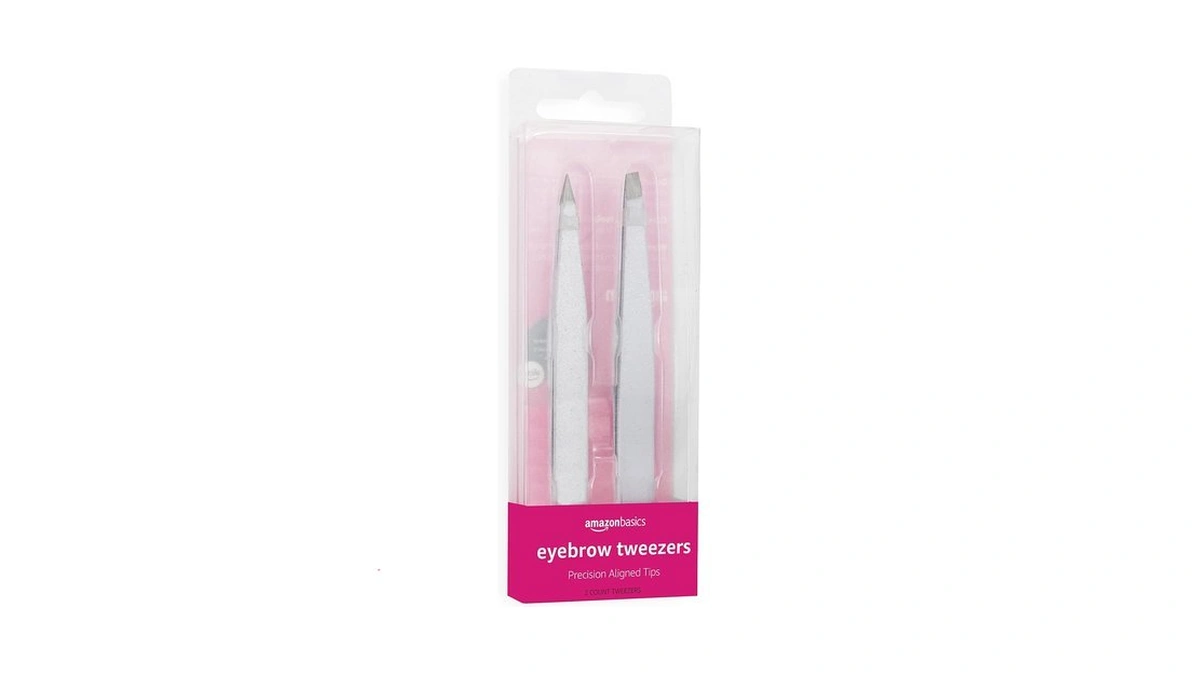 Amazon coupon: Amazon Basics Eyebrow Tweezers - Stainle