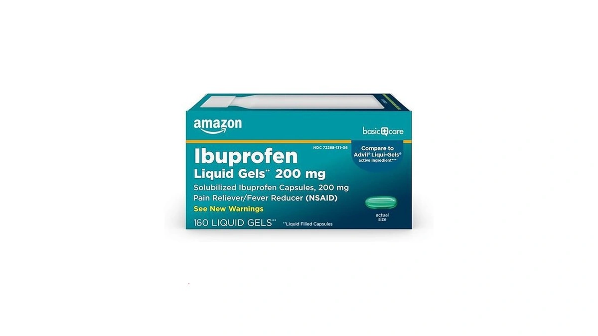 Amazon coupon: Amazon Basic Care Ibuprofen Liquid Gels