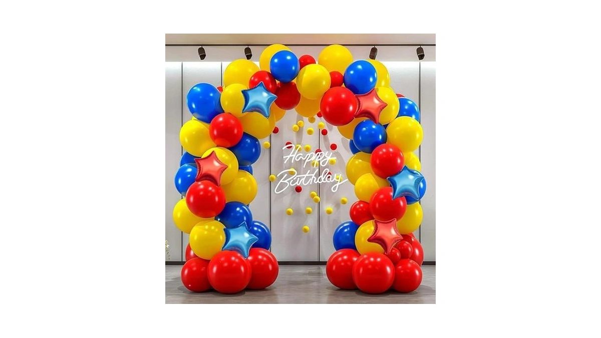 Amazon code: Red Yellow Blue Balloon Garland Arch Kit