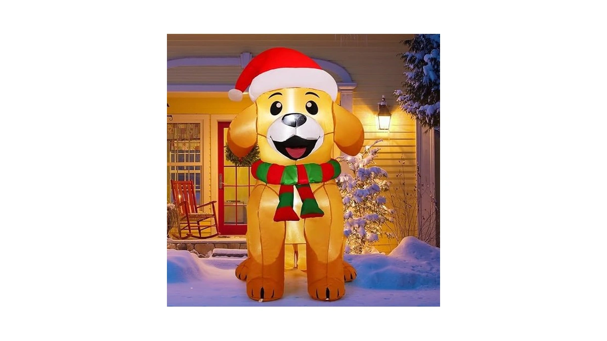 Amazon coupon: Comin 5 Ft Christmas Inflatables Dog Out