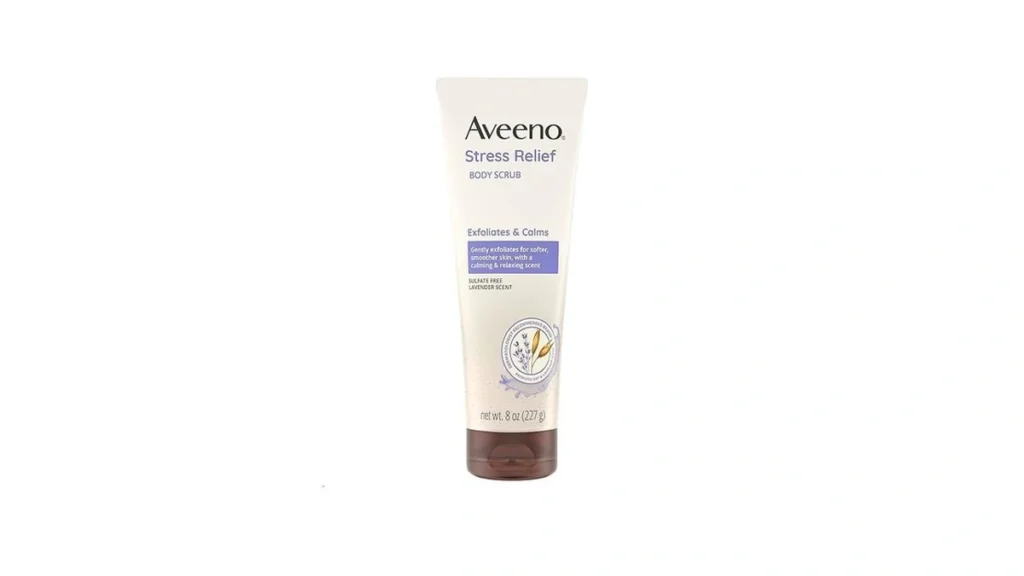 Amazon coupon: Aveeno Stress Relief Body Scrub Exfoliat