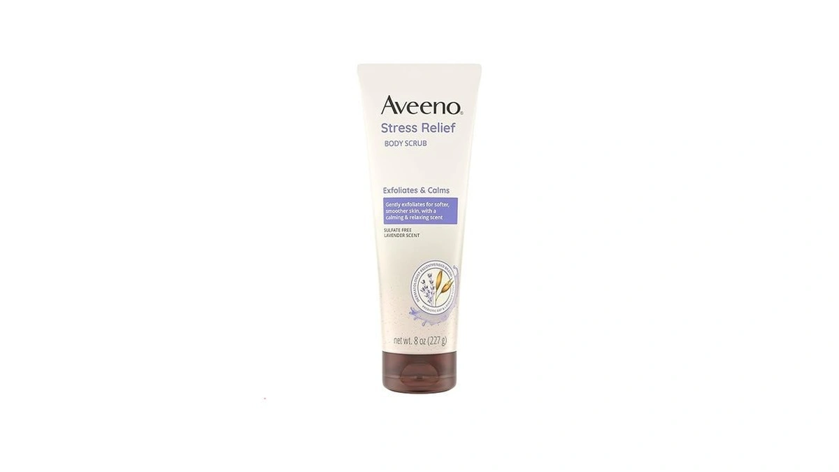 Amazon coupon: Aveeno Stress Relief Body Scrub Exfoliat