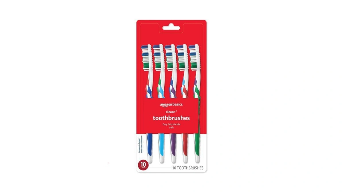 Amazon coupon: Amazon Basics Clean Plus Toothbrushes So
