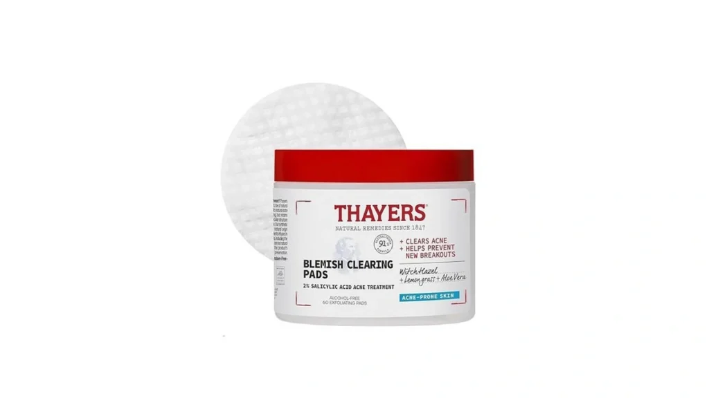 Amazon coupon: Thayers Blemish Clearing Acne Pads Salic