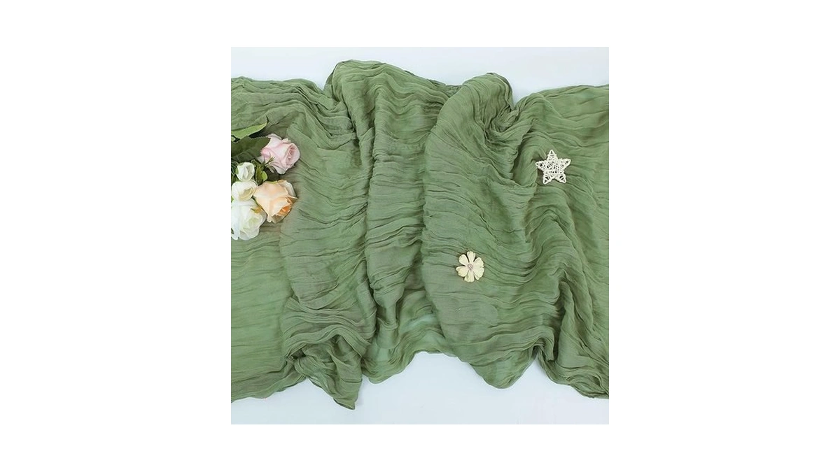 Amazon code: 1 Pack Cheesecloth Table Runner Rustic S