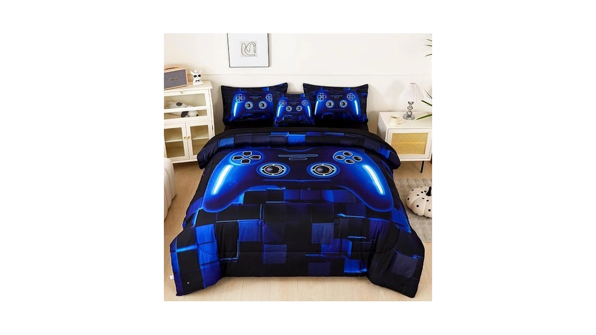 Amazon coupon: Askotu 6 Pcs Full Boys Bedding Set Blue