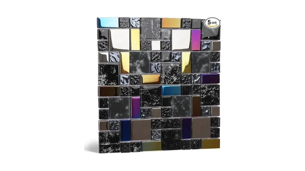 Amazon coupon: 5-sheet Glass Backsplash Tiles 5 Square