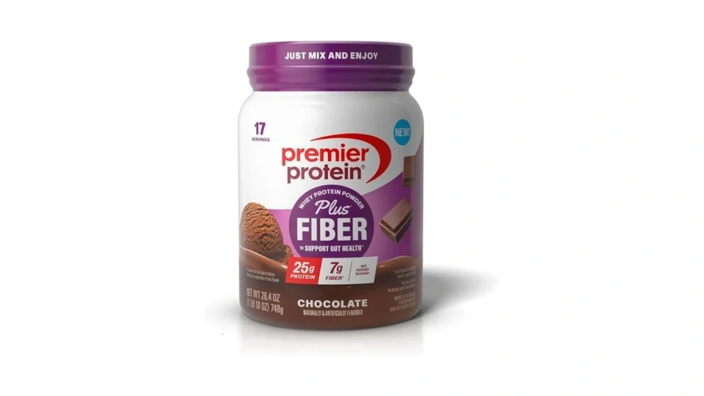 Amazon coupon: Premier Protein Powder Plus Fiber Chocol