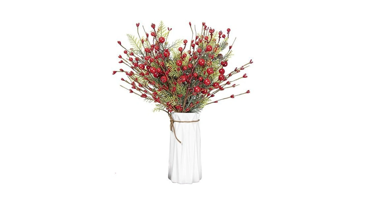 Amazon coupon: Llzll 6pack Christmas Floral Picks Artif