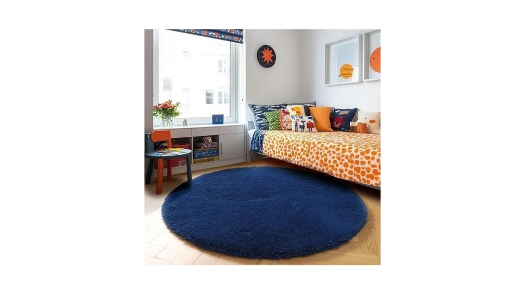 Amazon code: Pagisofe Soft Navy Round Rug 4ft Circle