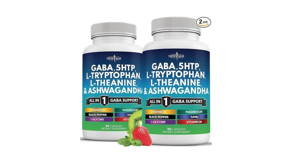 Amazon coupon: New Age Gaba 750mg 5 Htp 200mg L Tryptop