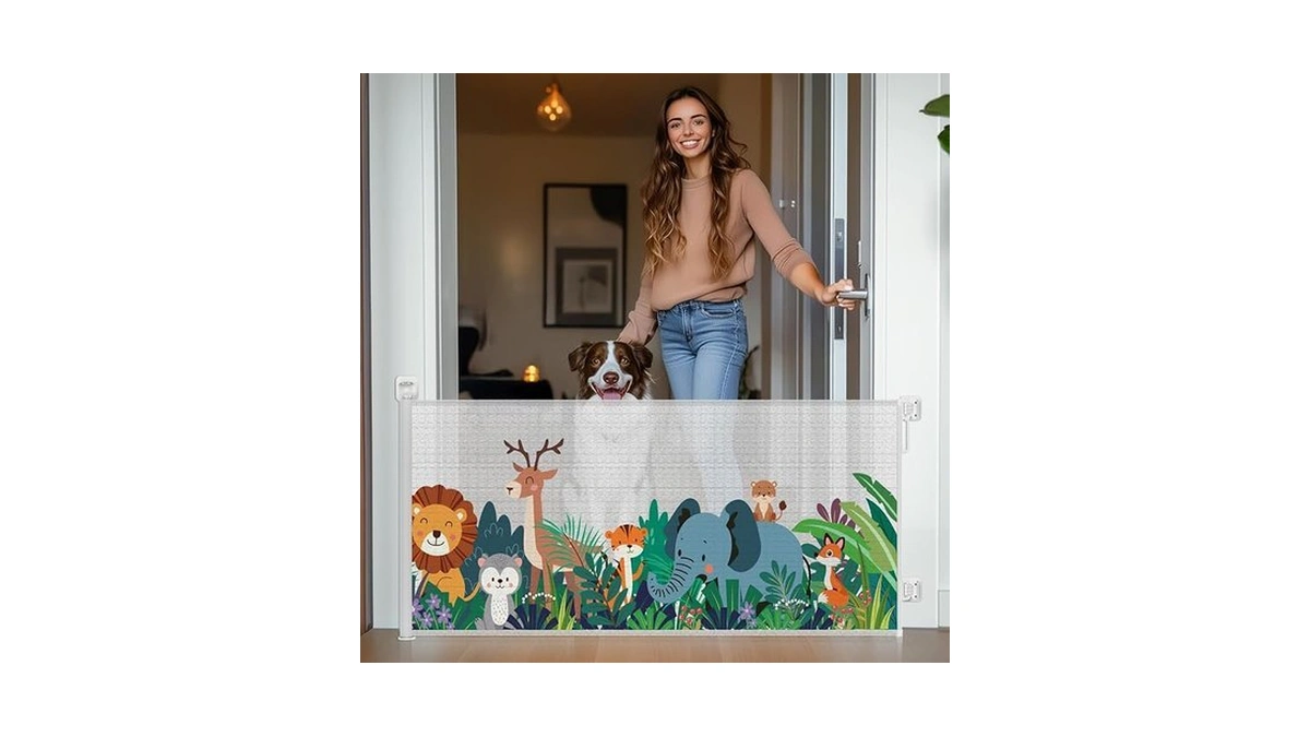 Amazon code: Homeal Retractable Mesh Gate For Baby An