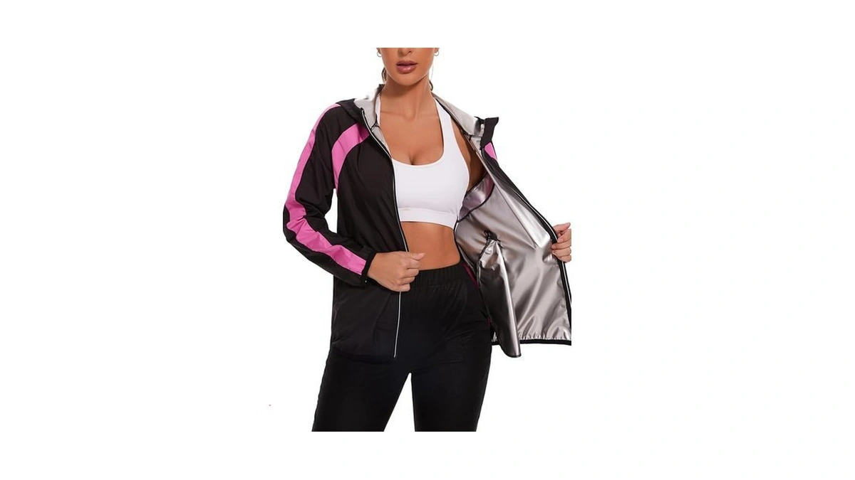 Amazon code: Ningmi Women Sauna Jackets Sweat Suit Lo