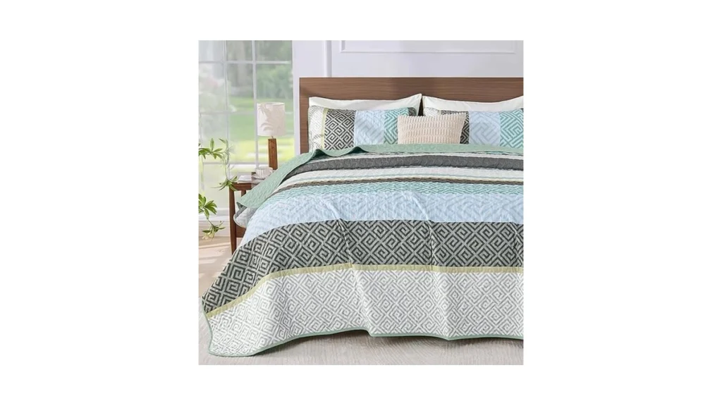 Amazon code: Wongs Bedding Queen Quilt Set 3 Pieces G