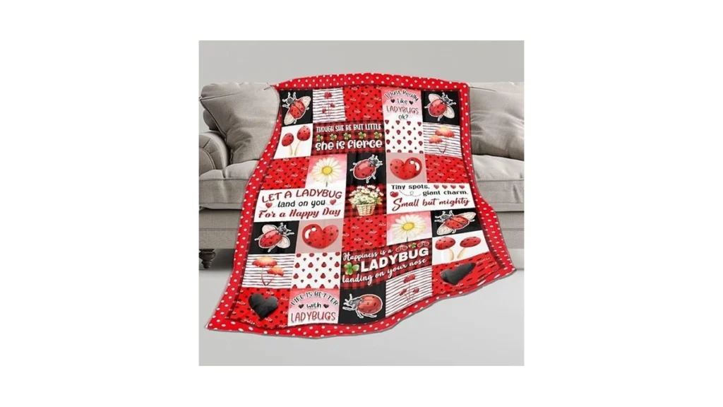 Amazon code: Ladybug Blanket Ladybugs Gifts For Women