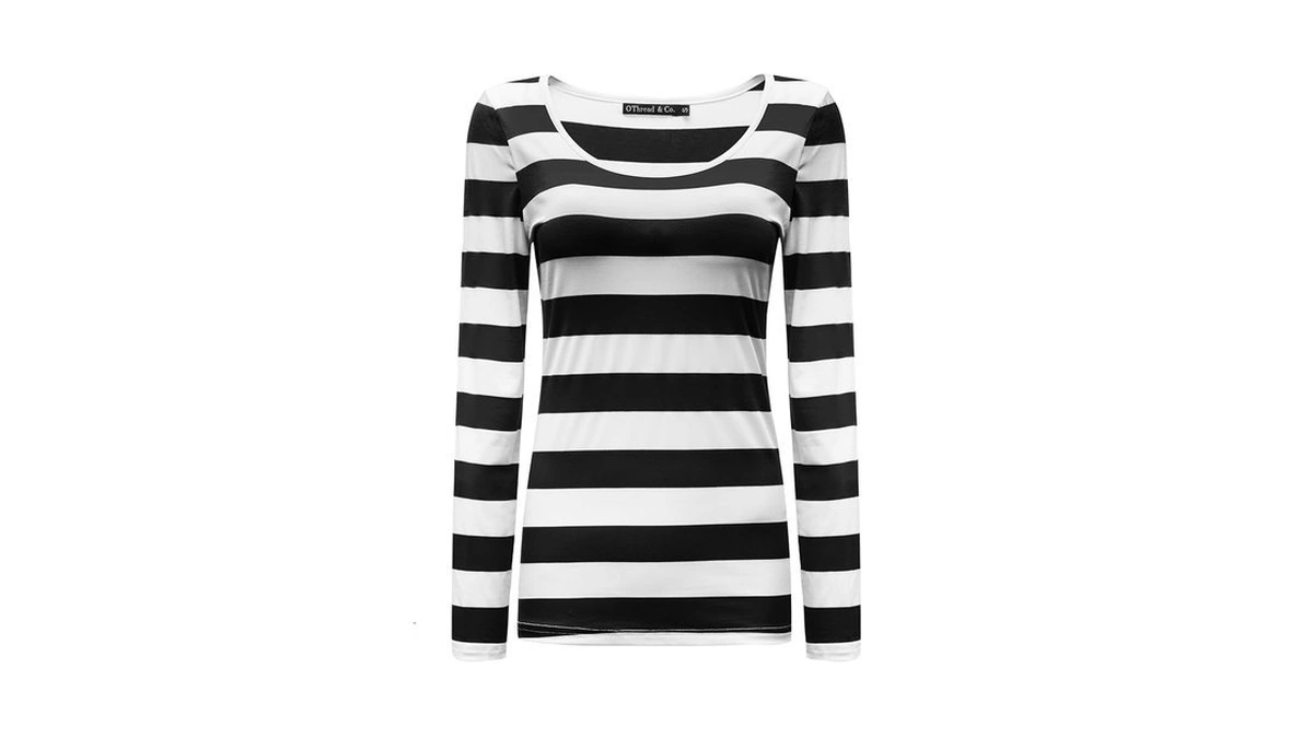 Amazon coupon: Othread Co Women S Long Sleeve Striped T