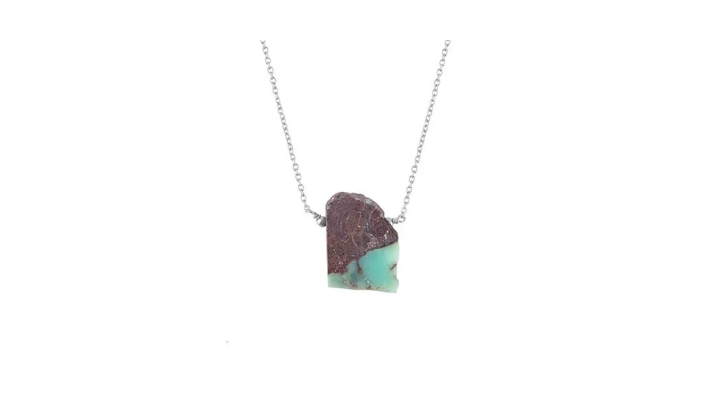 Amazon coupon: Raw Crystal Necklace Bio Chrysoprase Rou