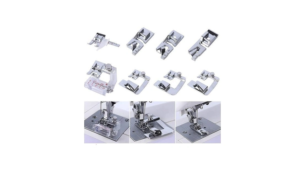 Amazon code: Yicbor 8pcs Sewing Machine Feet Set Incl