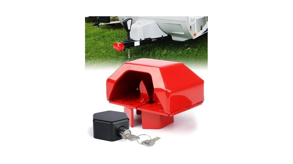 Amazon coupon: Aupar Heavy Duty Trailer Lock Fits 2 5 1