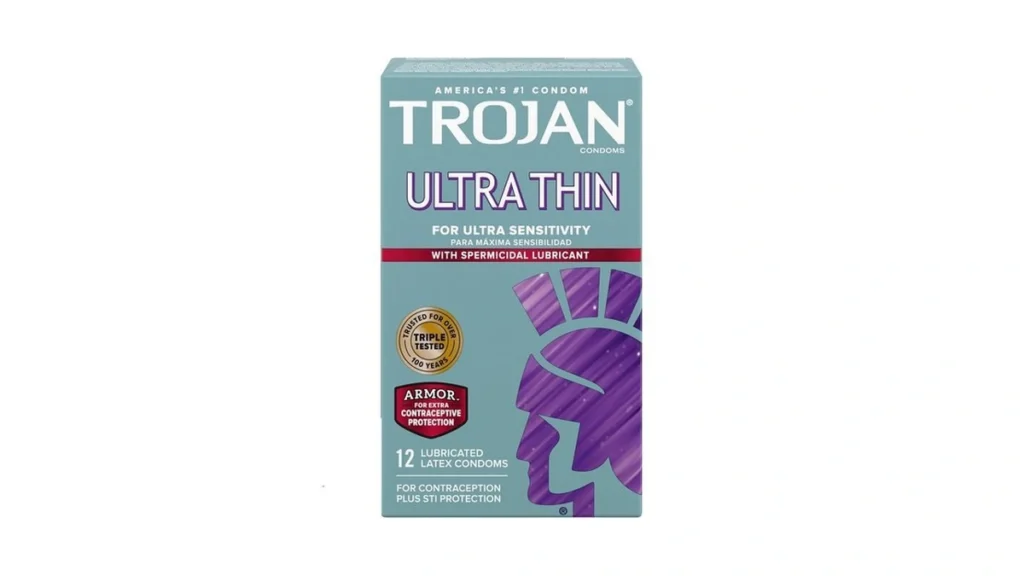 Amazon coupon: Trojan Ultra Thin Condoms Spermicidal 12