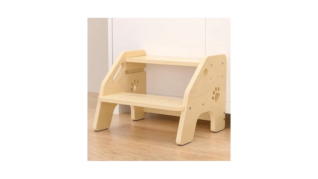 Amazon code: Nmeo Toddler Step Stool Wooden - Height-