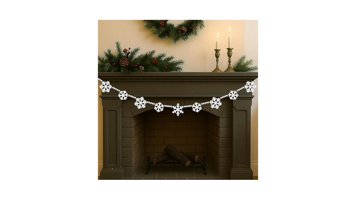 Amazon code: Oeyliz Christmas Snowflake Garland Woode