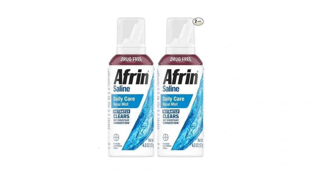 Amazon coupon: Afrin Saline Nasal Spray Twin Pack 100 D