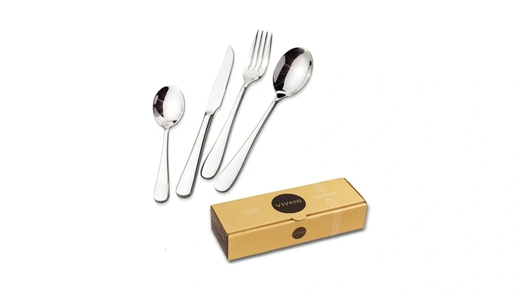 Amazon code: Vivani 16 Piece Heavy Silverware Set Wit