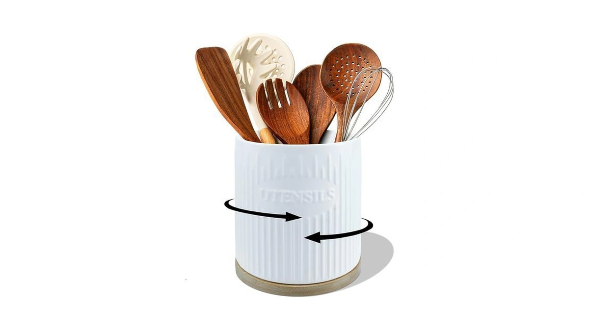 Amazon code: Qinsdesigns 360 Rotating Utensil Holder
