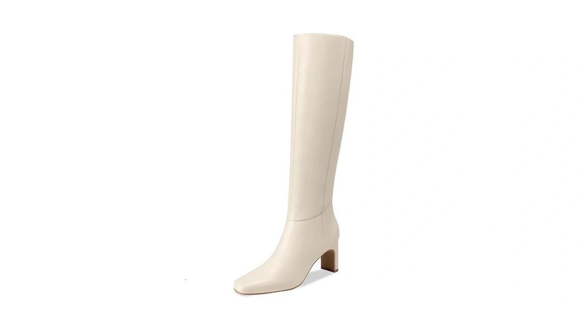 Amazon code: Athlefit Knee High Boots Women Chunky He