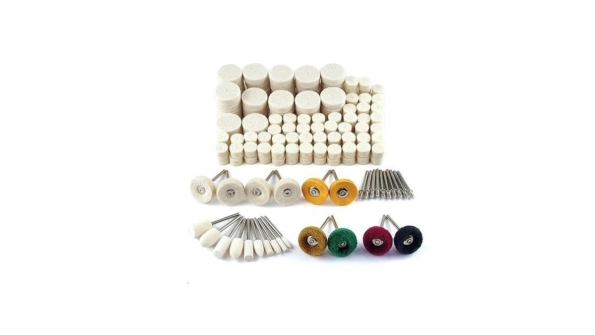 Amazon code: 170 Pcs Wool Polishing Wheel Kit For Rot