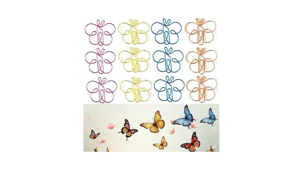 Amazon code: 20 Pcs Metal Butterfly Shaped Paper Clip