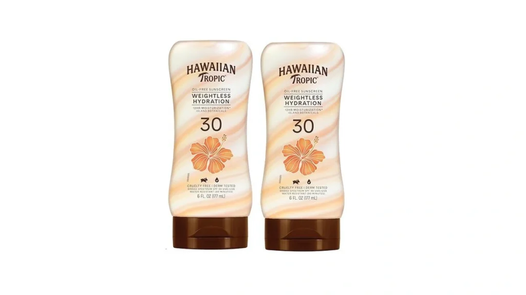 Amazon coupon: Hawaiian Tropic Weightless Hydration Lot