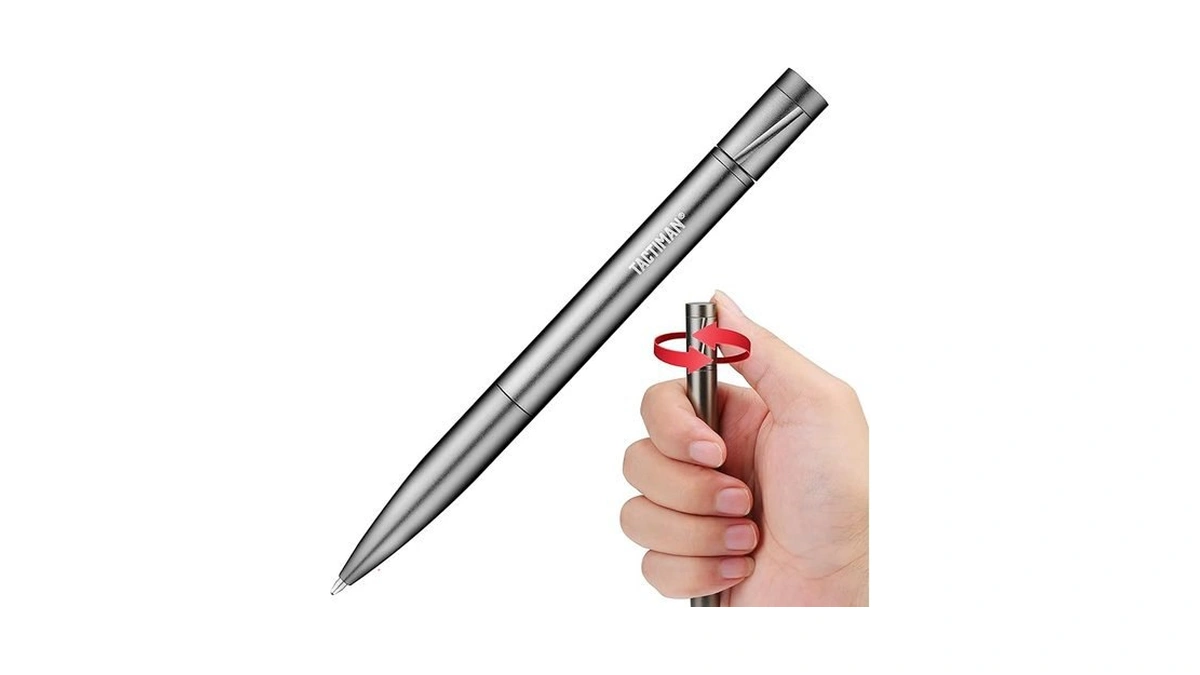 Amazon code: Tactiman Spinning Ballpoint Pen For Stre