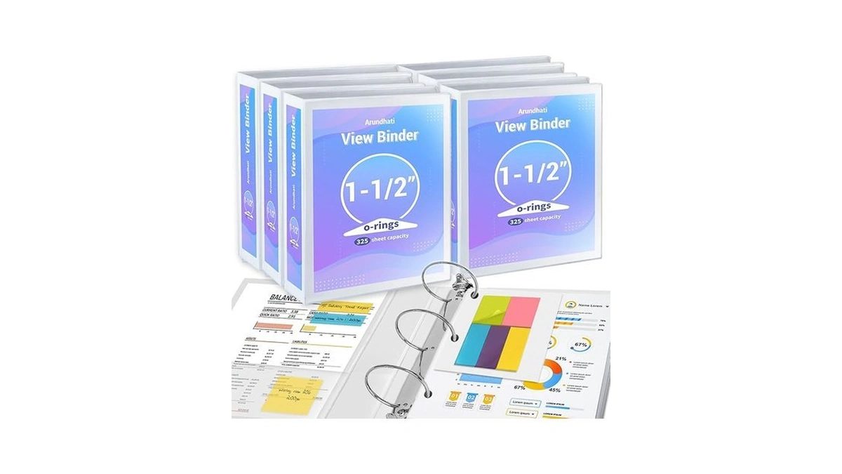 Amazon code: 3 Ring Binder 1-1 2 Inch 6 Pack Round Ri