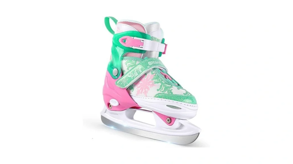 Amazon code: Snowflake Adjustable Ice Skates For Girl