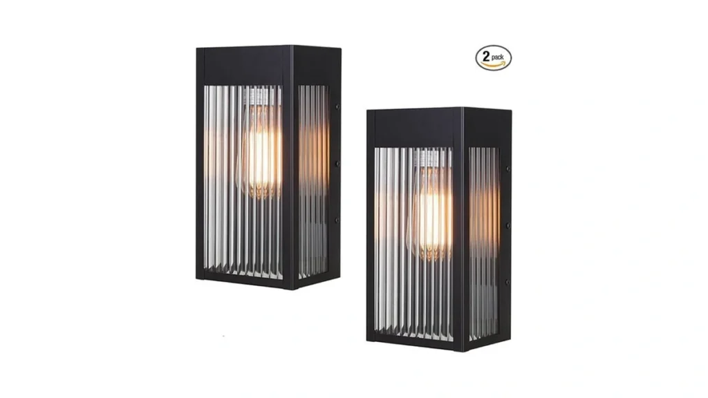 Amazon coupon: Cerdeco Black Outdoor Wall Light With St