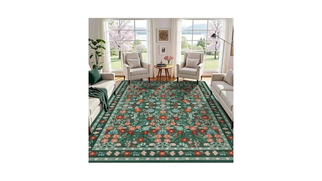 Amazon code: Ansso Living Room Rug 5x7 Vintage Boho A
