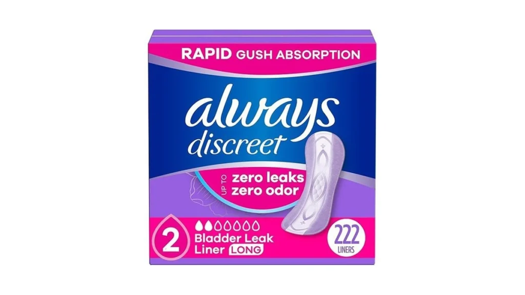 Amazon coupon: Always Discreet Incontinence Panty Liner
