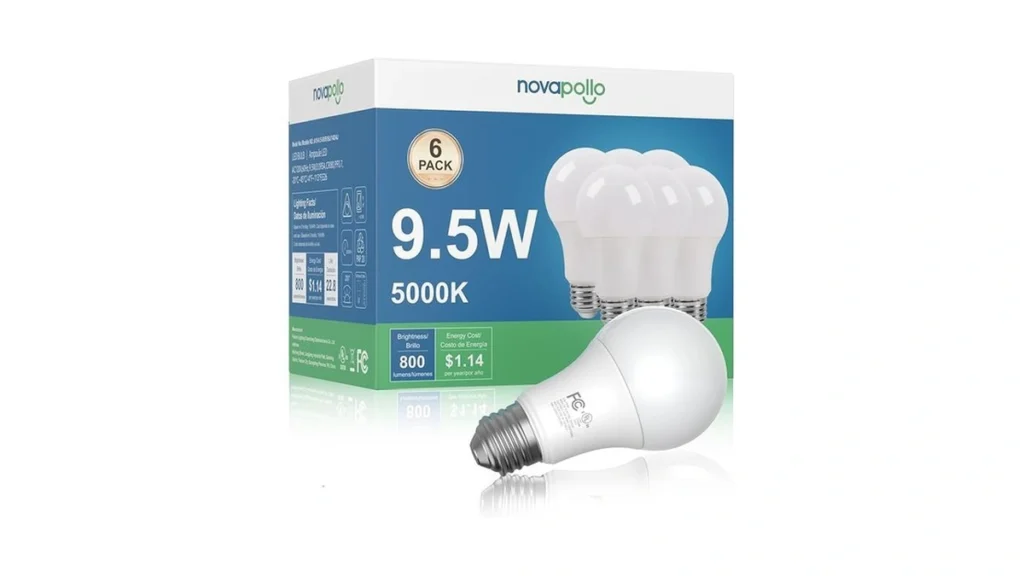 Amazon code: Novapollo A19 Led Light Bulbs 60 Watt Eq