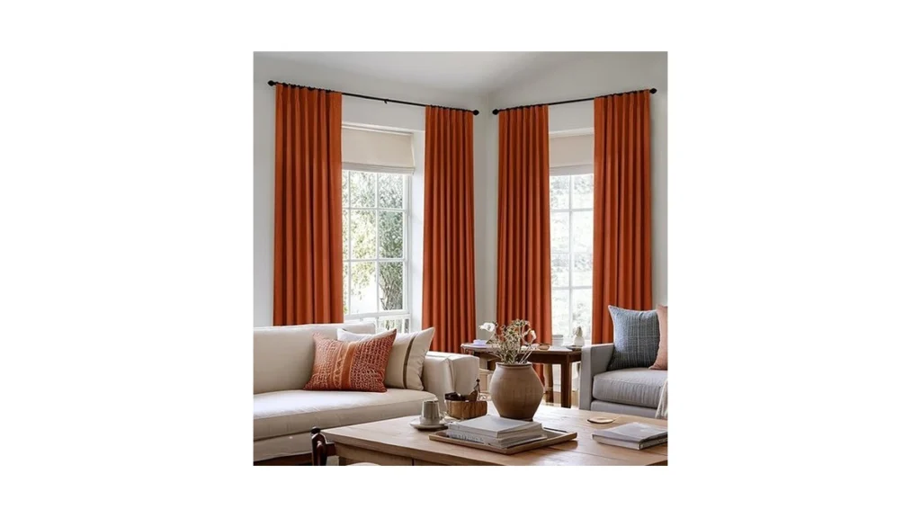 Amazon coupon: Miulee Burnt Orange Pinch Pleated 100 Bl