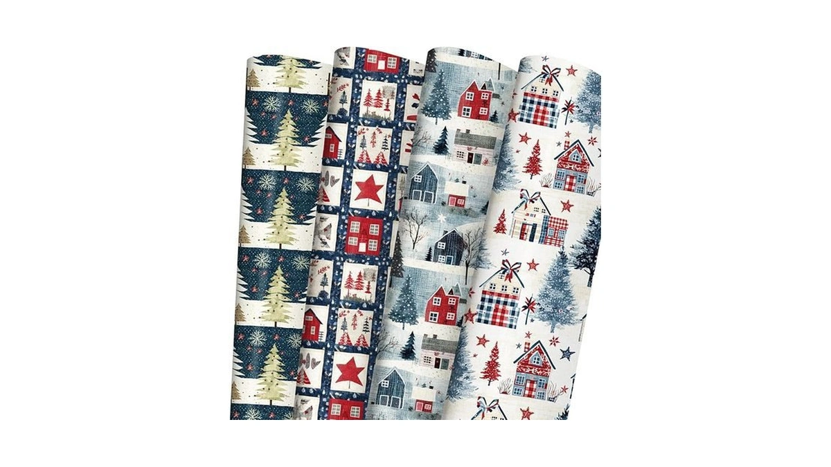 Amazon coupon: Giolainy Rustic Country Christmas Wrappi