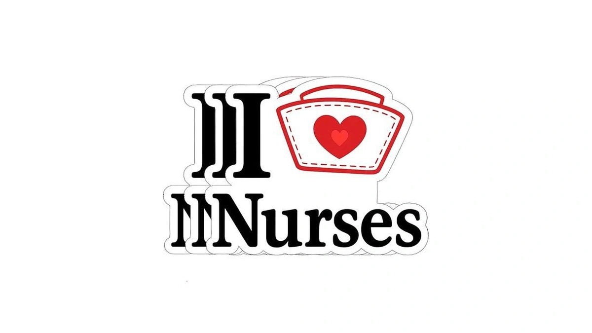Amazon coupon: 3pcs I Love Nurses Stickers - Waterproof
