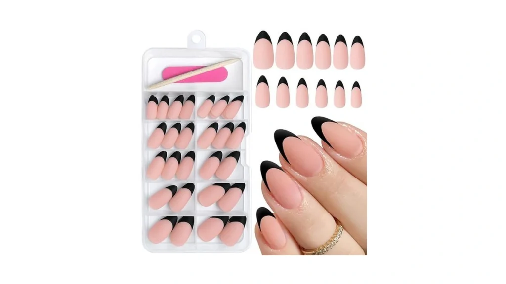 Amazon coupon: Addfavor French Tips Press On Nails Medi