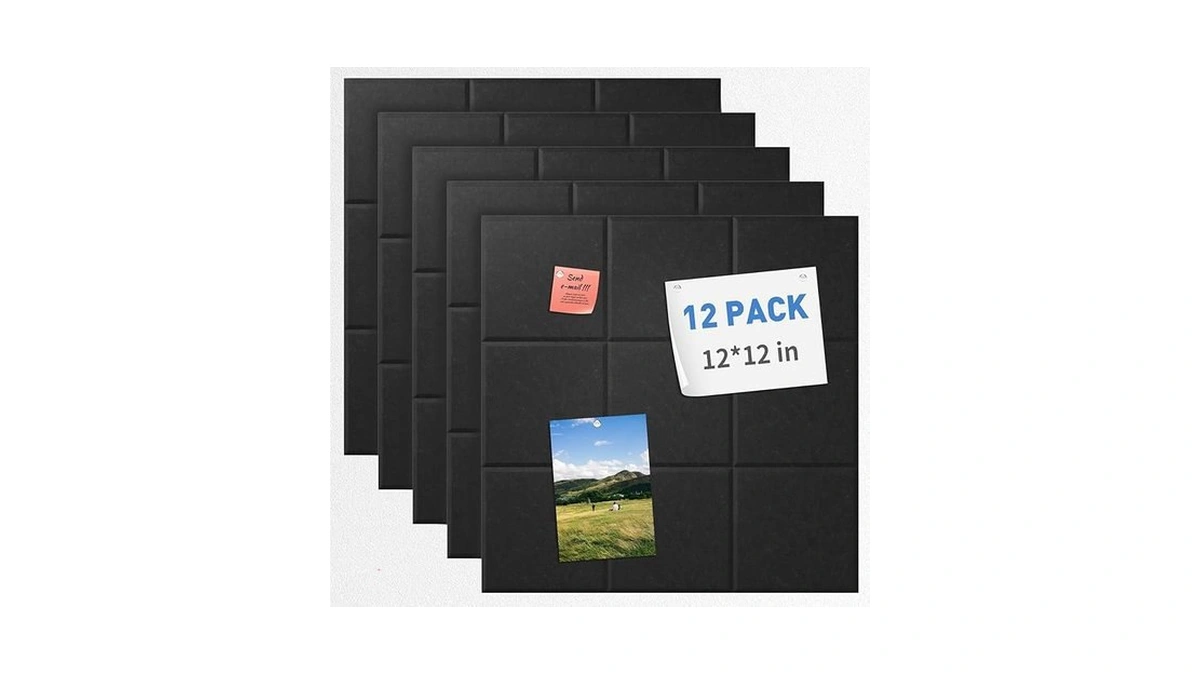 Amazon code: Smarpau Large Cork Board 12 Pack Black B