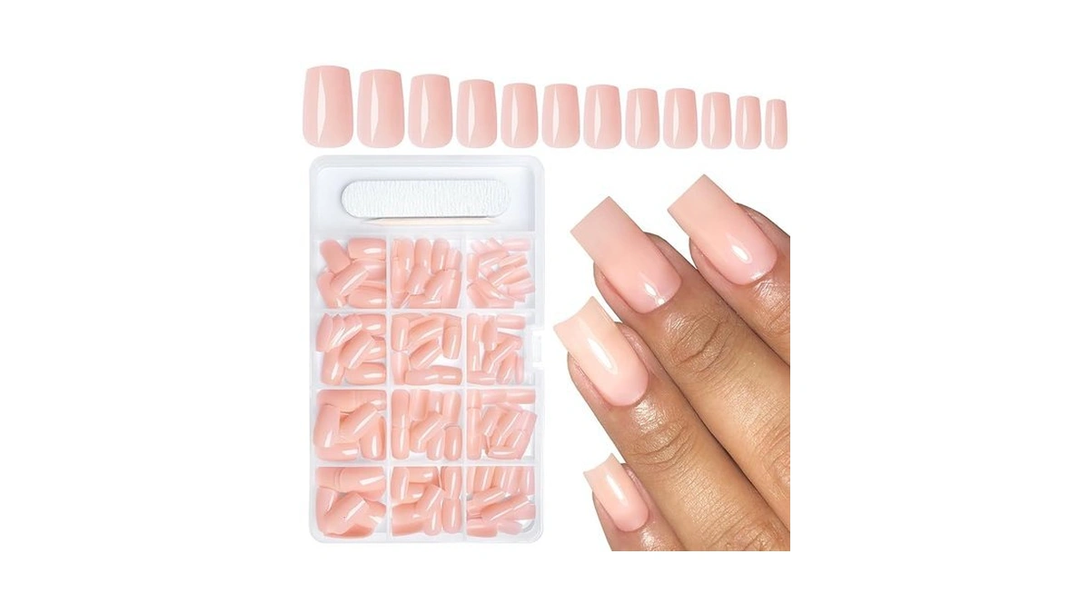 Amazon coupon: Addfavor 240pcs Nude Pink Press On Nails