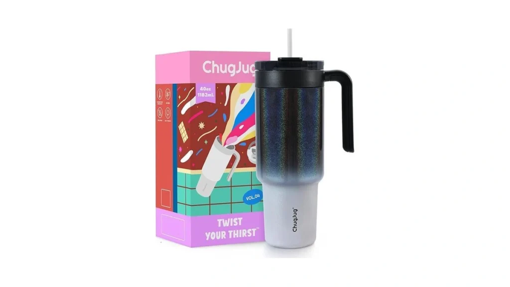 Amazon code: Chugjug 40 Oz Tumbler With Handle And St