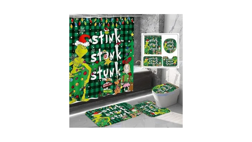 Amazon coupon: 4 Pcs Christmas Bathroom Set Christmas S