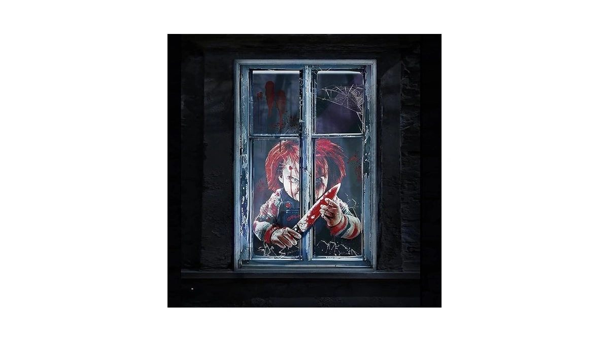 Amazon code: Halloween Window Decorations Window Door