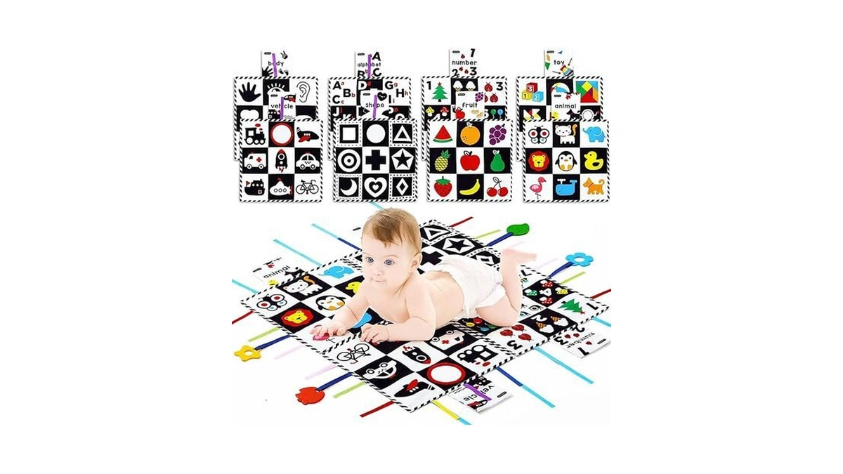 Amazon code: Beiens Tummy Time Black And White High C